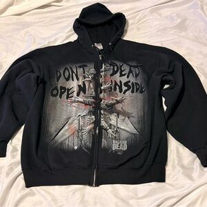 Vintage Y2K AMC The Walking Dead Don’t Open Promo Full Zip Hoodie Size L men’s
